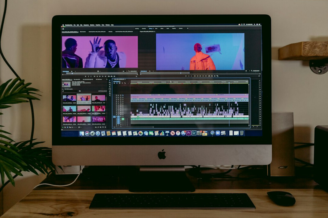 video editor at work