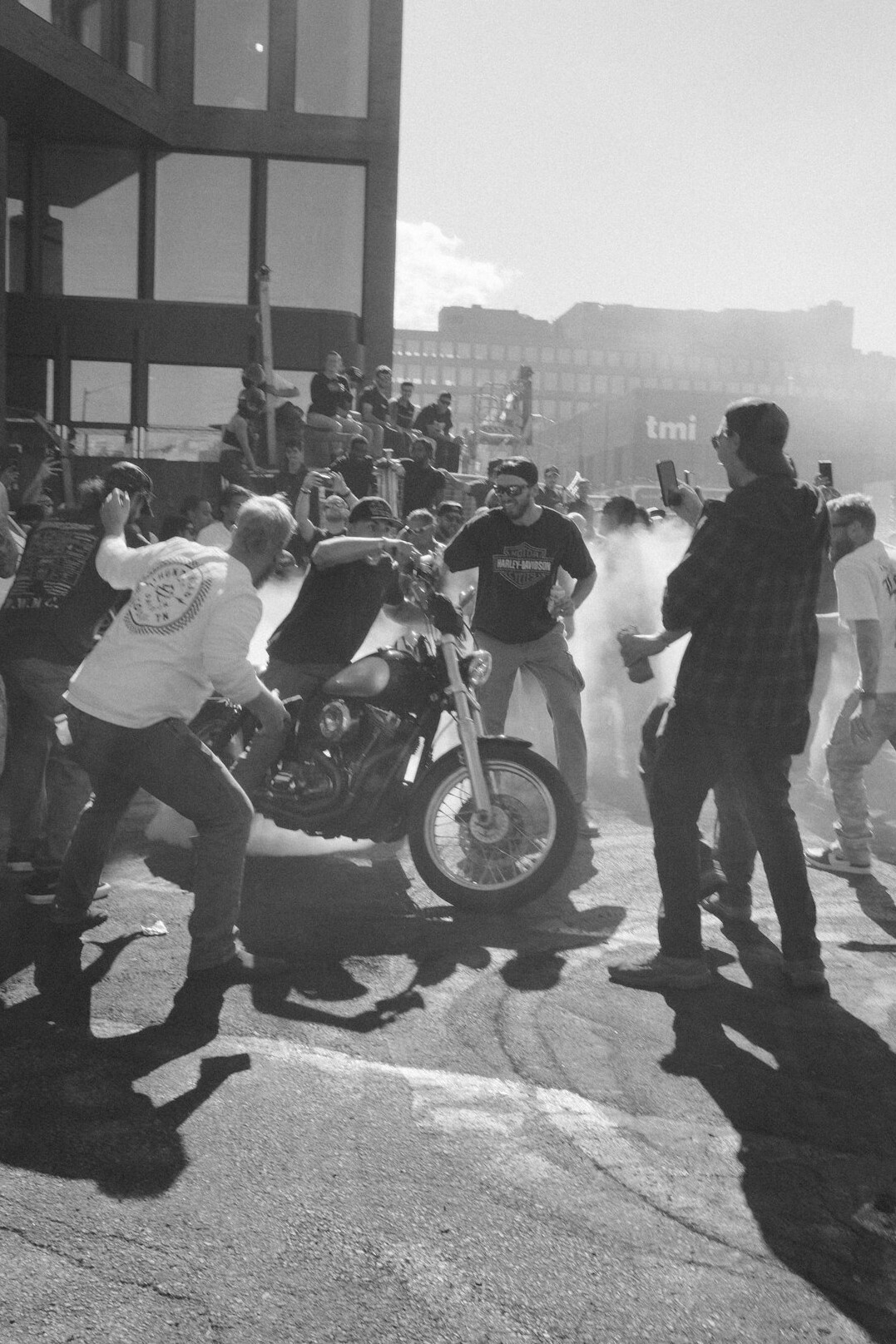 cinematographer filming action scene