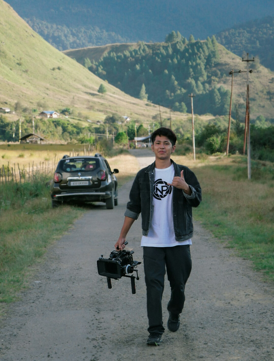 cinematographer in mountains