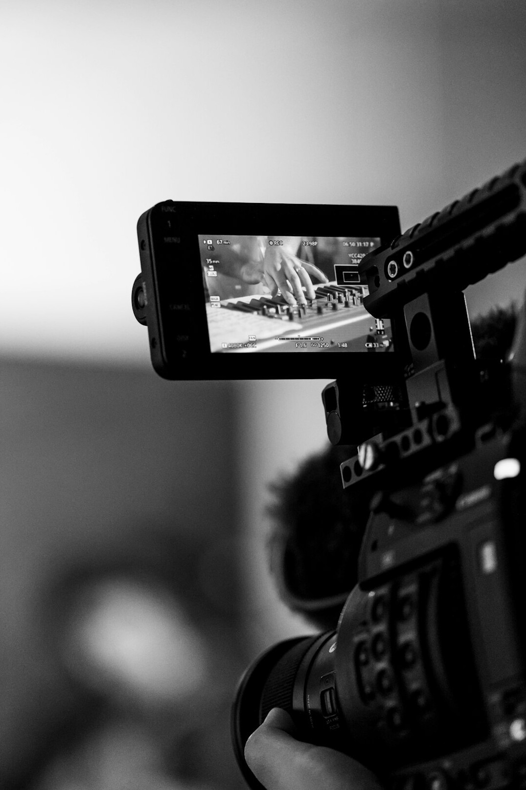 action camera tracking shot